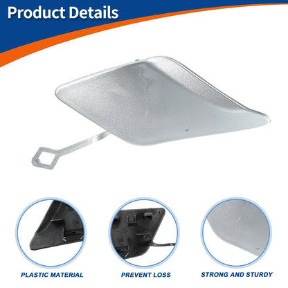Front Bumper Tow Hook Cap for Mercedes-Benz C250 (2012-2015) Silver Tone