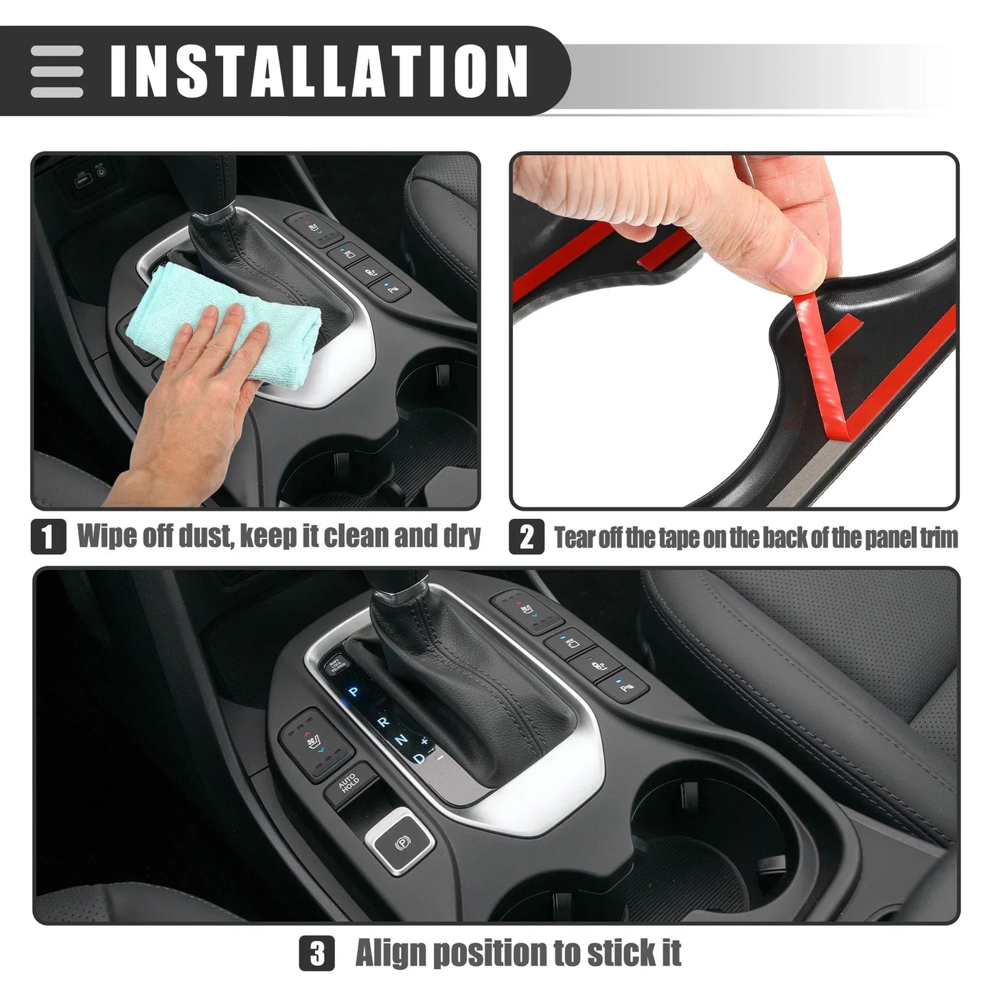 Carbon Fiber Central Control Gear Shift Panel Trim for Dodge Durango (2014-2017)