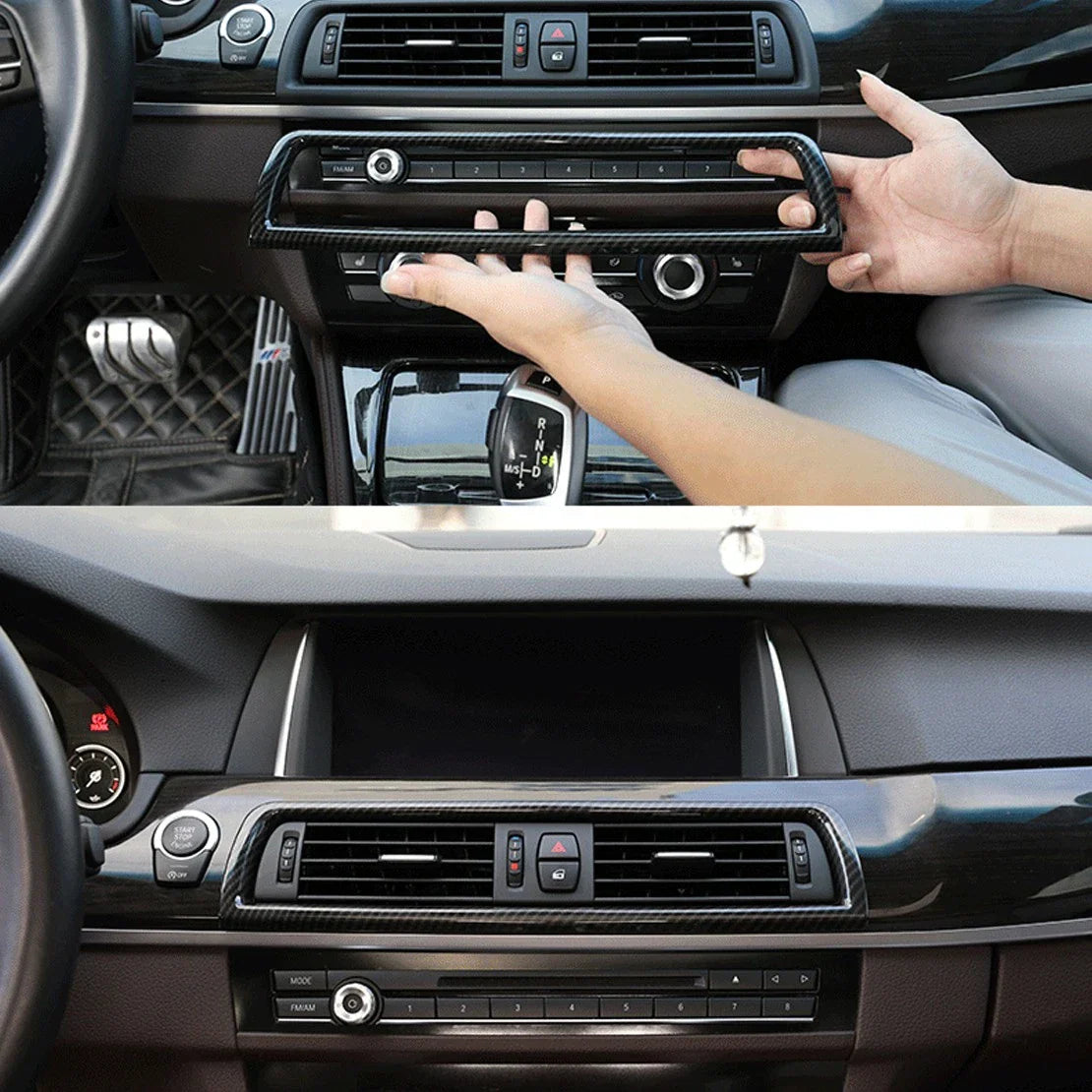 Carbon Fiber Air Conditioning Spout Frame Trim for BMW 5 Series (2010-2017)