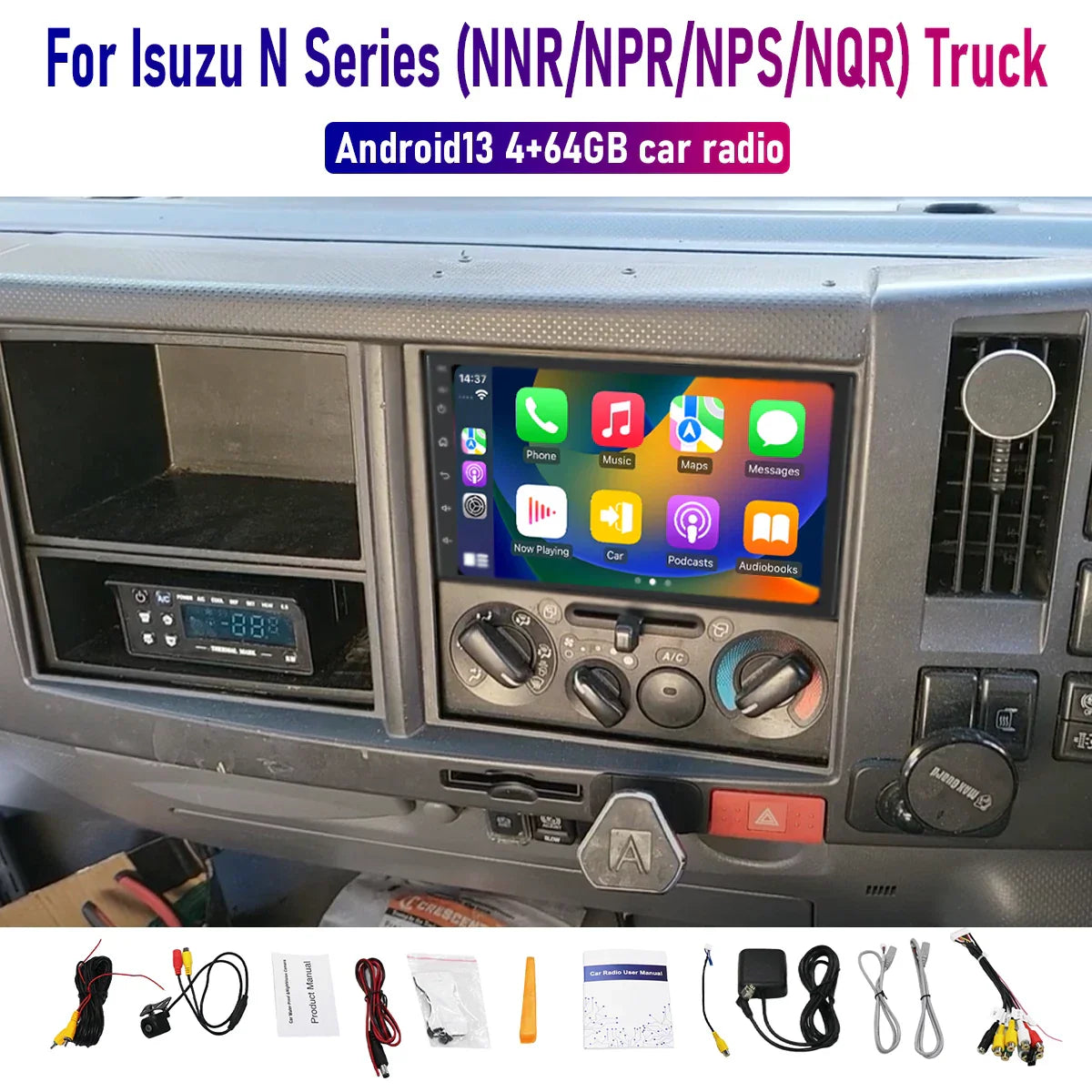 Apple CarPlay Android Auto Head Unit for Isuzu N Series Truck