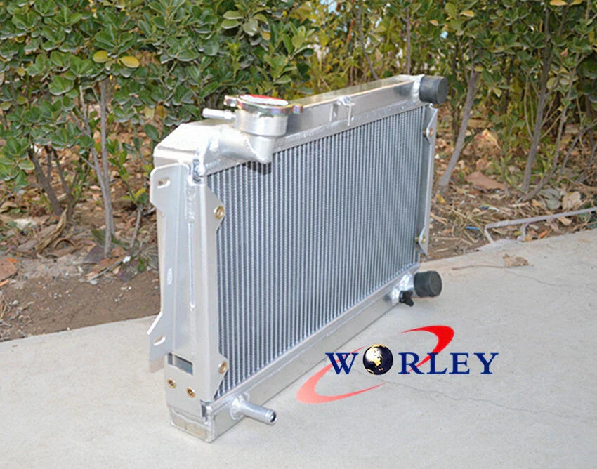52mm Aluminum Radiator & Fans for Mazda R100 Familia (1968-1978)