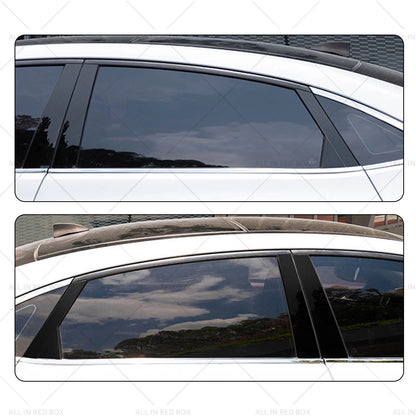 6 x Black Pillar Post Cover Trims for Honda Civic (2022)