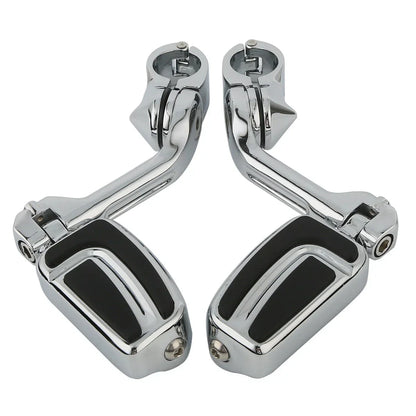 1-1/4" Long Angled Highway Bar Engine Guard Footpegs for Harley