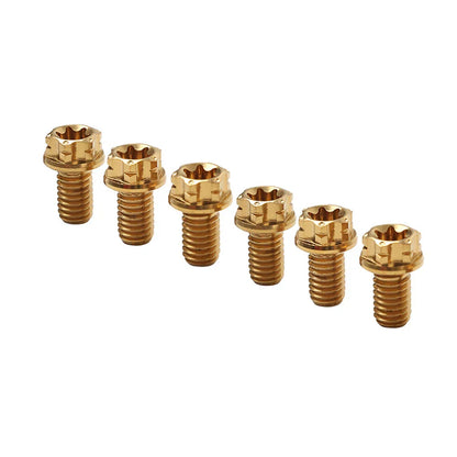 6pcs M8x30mm Titanium Torx Head Flange Bolts for Motorcycle Bike