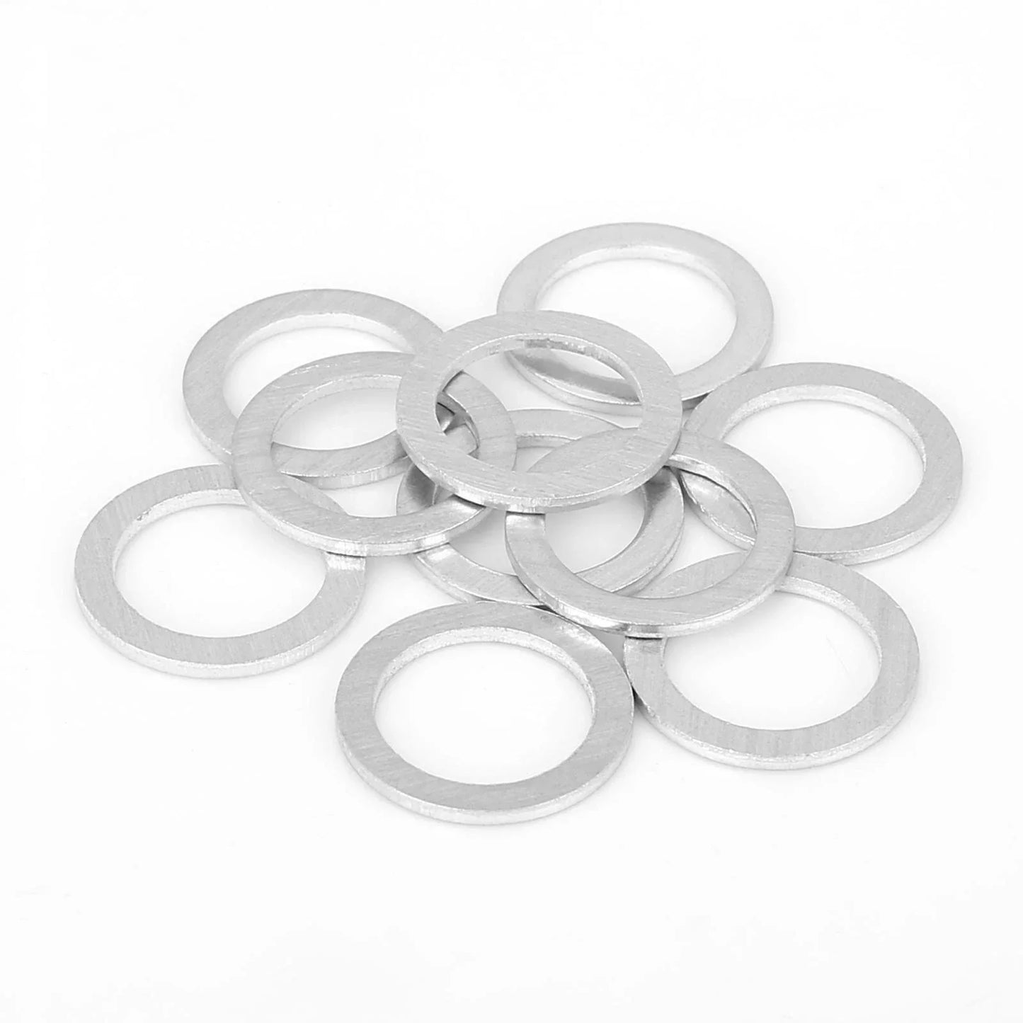 10 x M14 Silver Tone Oil Drain Plug Gaskets for Hyundai (21513-23001)