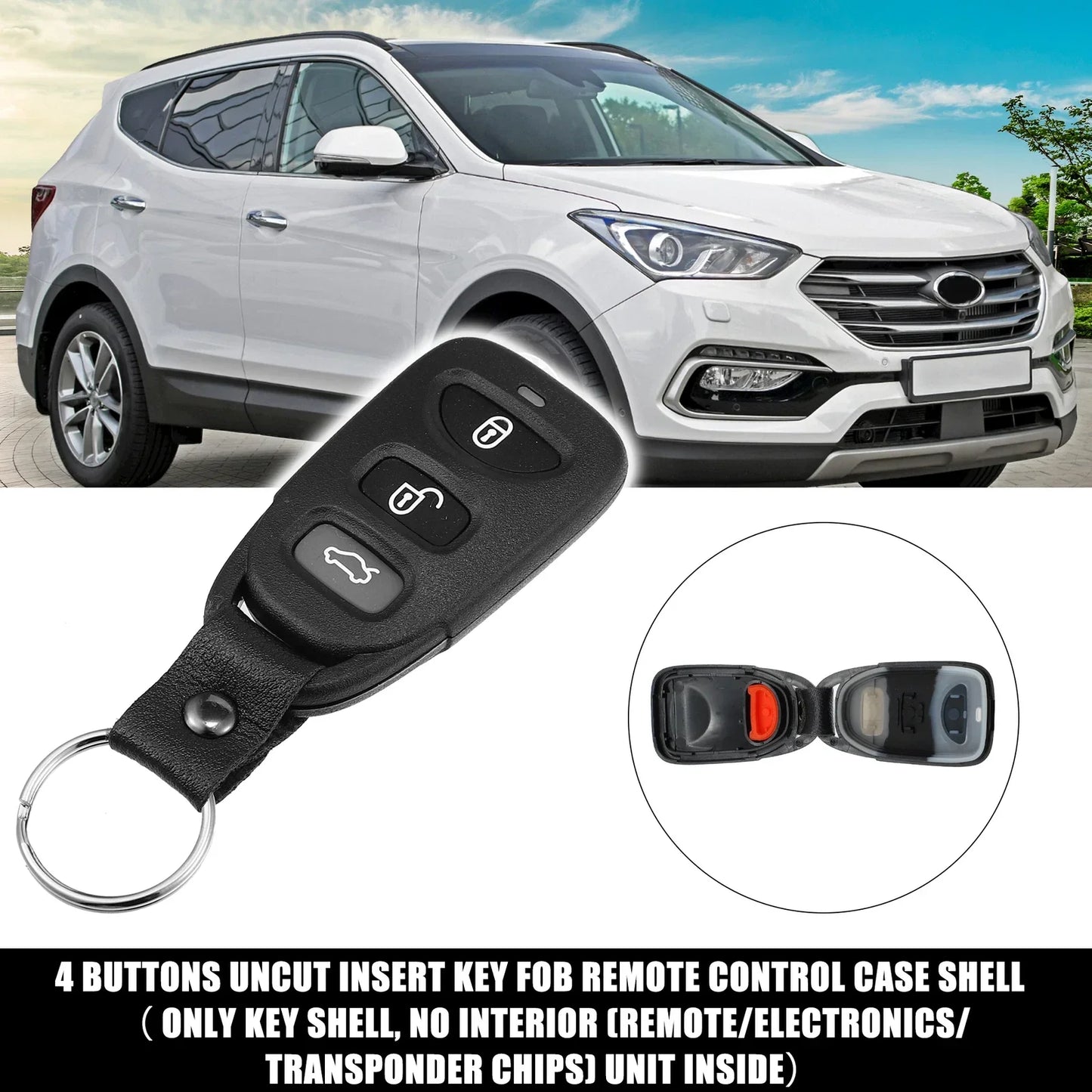 Keyless Entry Remote Key Shell Cover for Hyundai & Kia (No Chip)