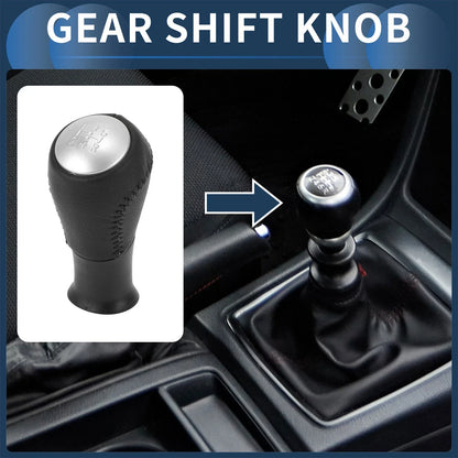 5 Speed Gear Shift Knob for Honda Accord (2003-2008) - Plastic Black Silver Tone