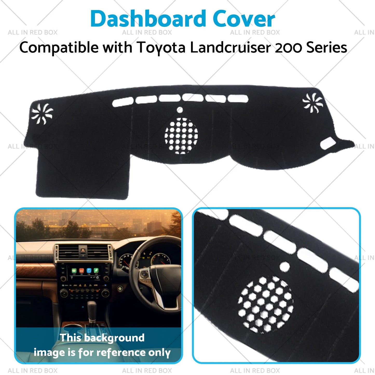Dash Mat for Toyota Landcruiser 200 Series 3 VX GXL (2015-2021)