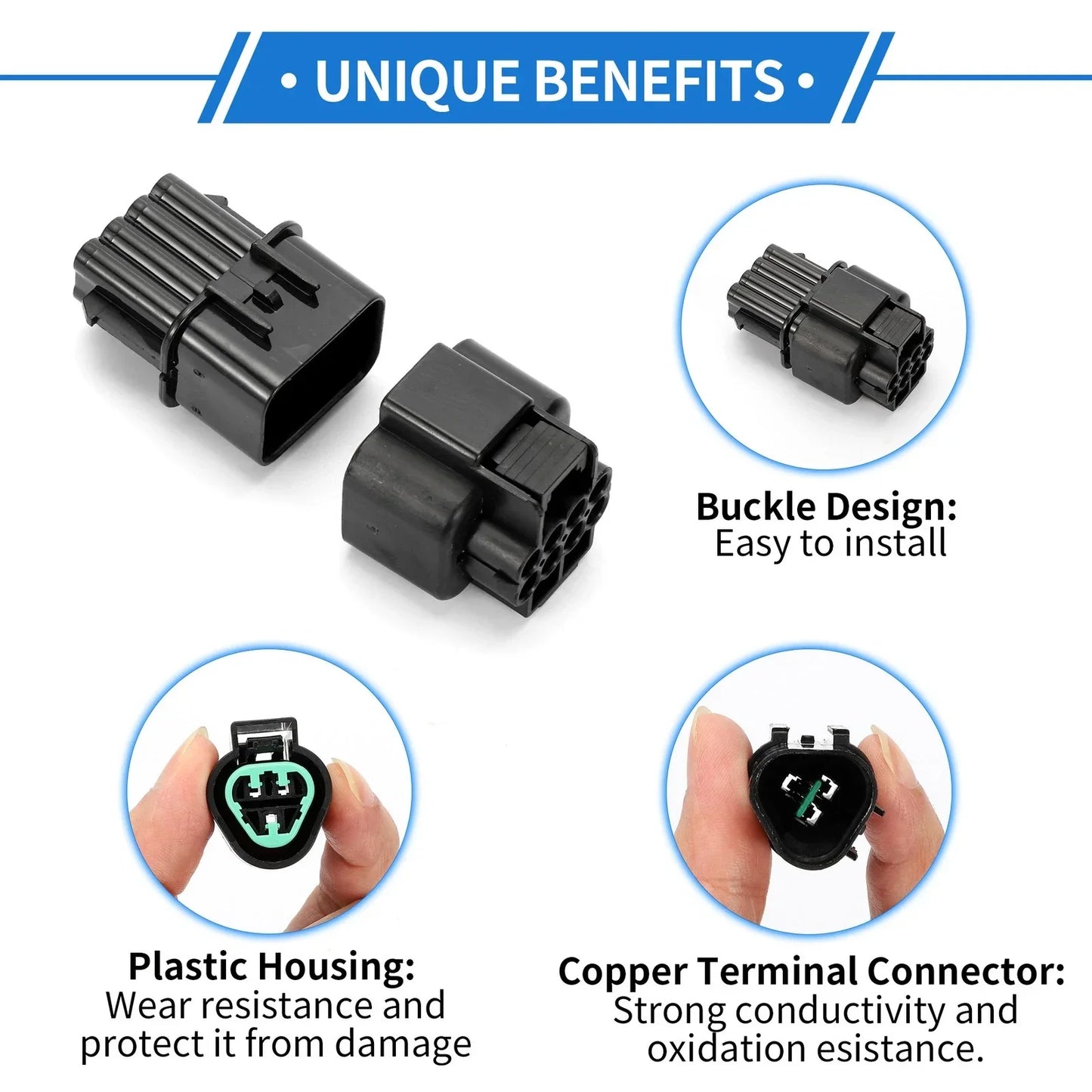 3 Pin Car Sensor Connector Plug for Hyundai & Kia - 1 Set (2010-2023)