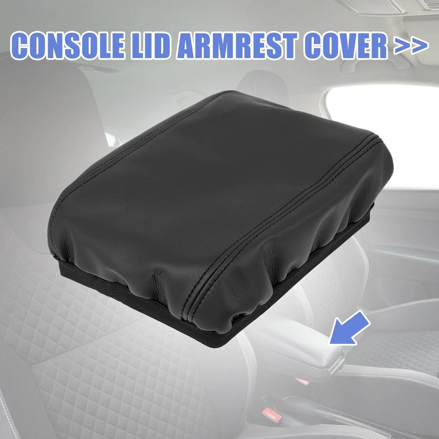 Center Console Lid Armrest Cover for Honda CR-V 2017-2021 Black Protector