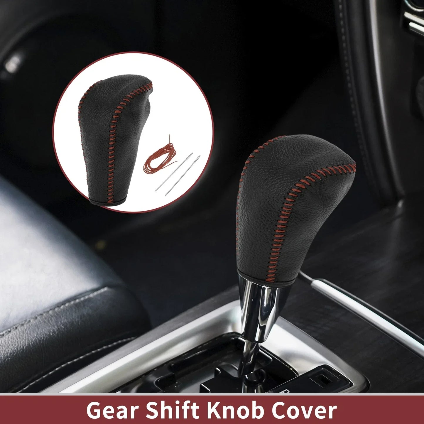 Gear Shift Knob Cover for BMW 3 Series E90 (2004-2012) Black Brown