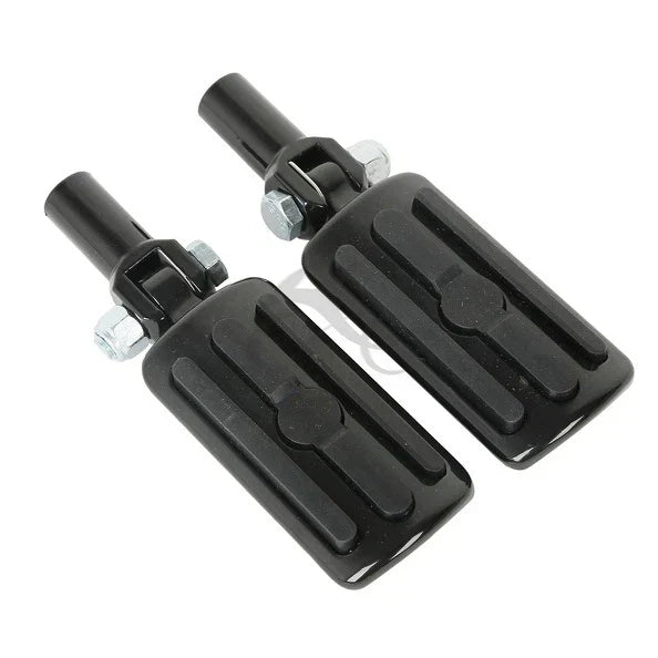 Black Rear Passenger Foot Pegs Clevis Mount for Harley Softail Fatboy (2000-2006)