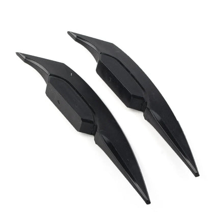 Universal Black Fairing Winglets Side Spoiler Deflector Air Wings - Pair