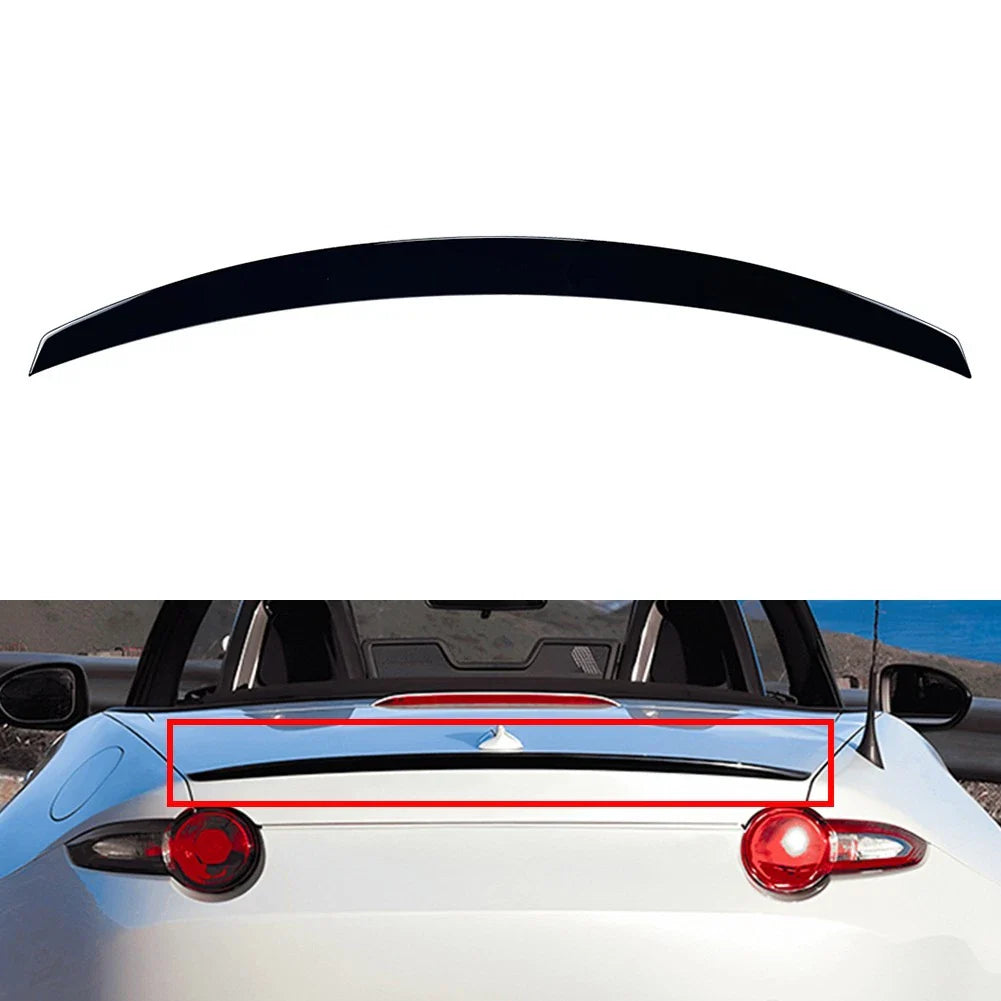 Glossy Black Tail Wing Spoiler Lip for Mazda MX-5 Miata (2016-2024)