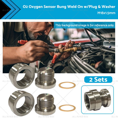 O2 Oxygen Sensor Bungs w/Plug & Washer M18x1.5mm for Car Model