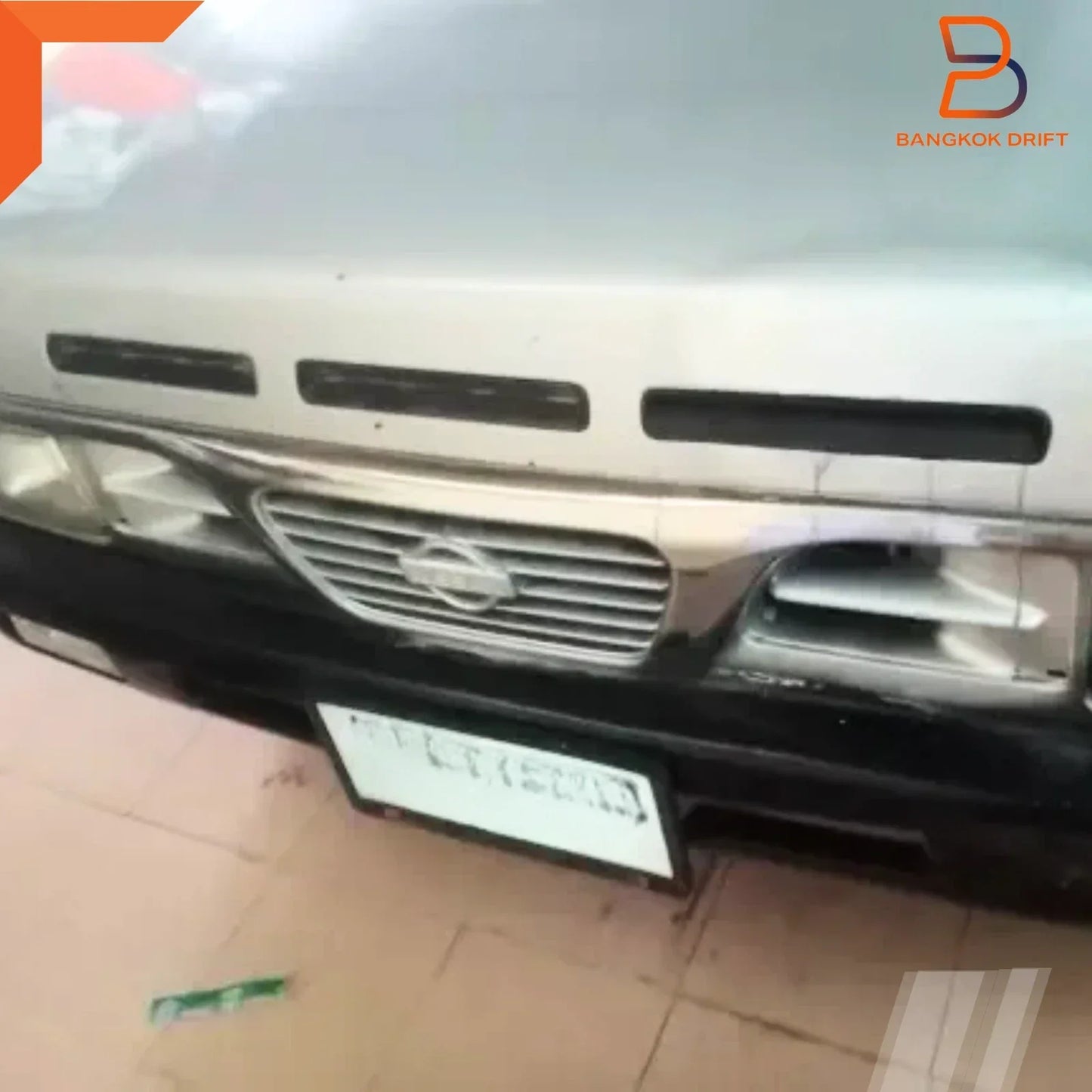 Black Bonnet Hood Vent Grille Inserts for Nissan Navara D21 (1986-1997)