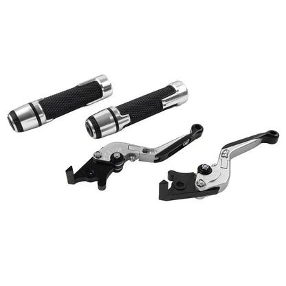 Silver Extendable Brake Clutch Levers Grip Set for Triumph Speed Triple 675