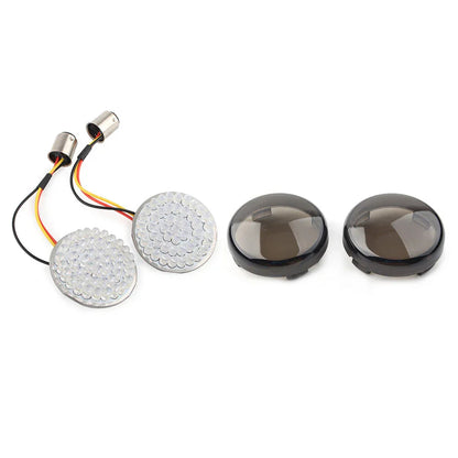 Smoke Front Turn Signal LED Light Panel for Harley Dyna Road Street Glide (2006-2023)