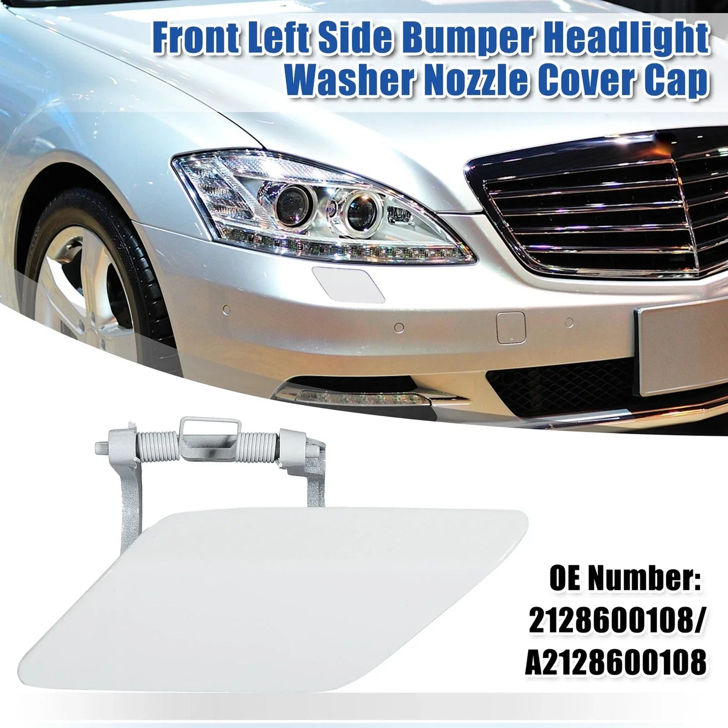 Front Left Bumper Washer Nozzle Cover for Mercedes Benz E300 (2017-2023)
