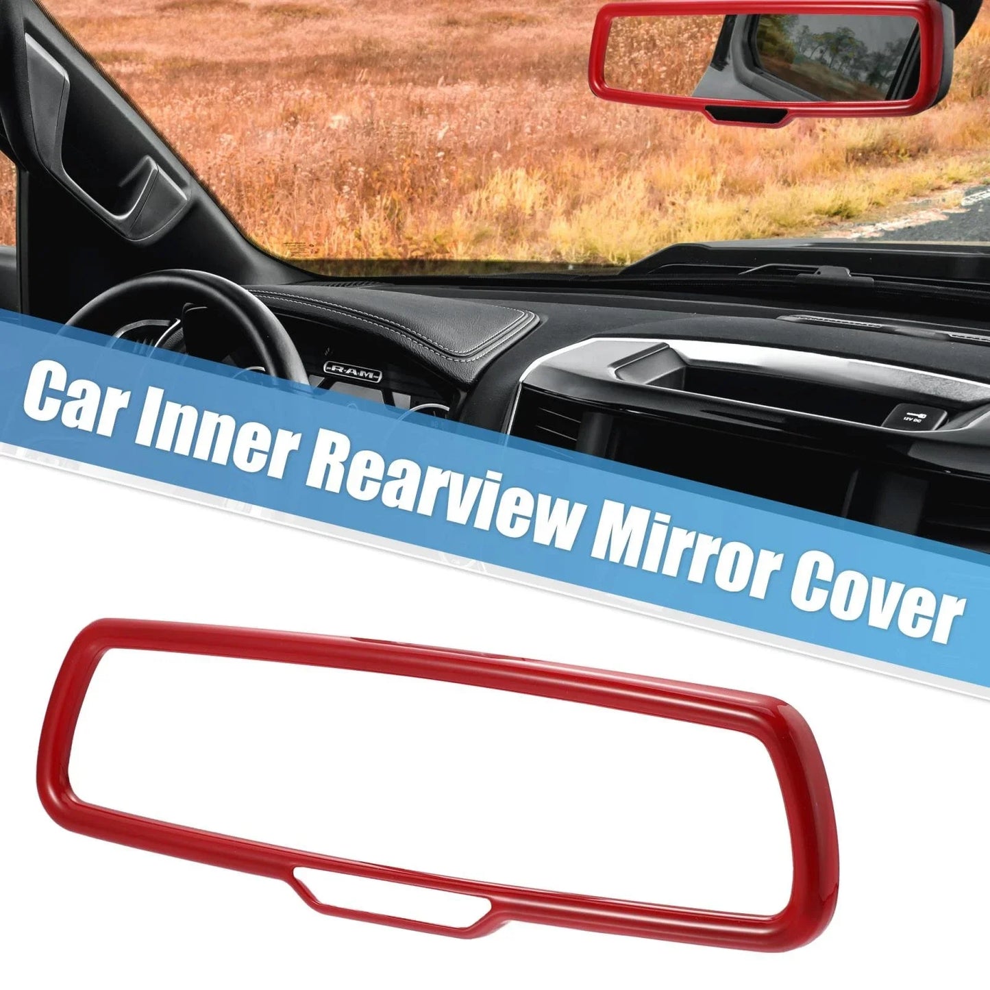 Rearview Mirror Cover Trim for Dodge Challenger (2015-2020) - ABS Red