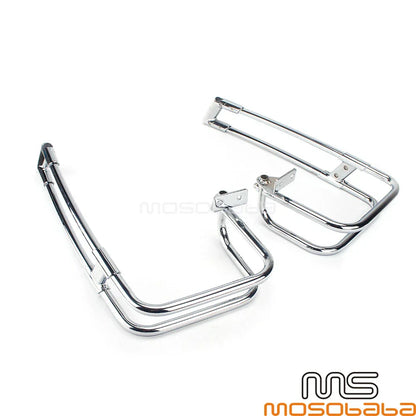 Chrome Rear Saddlebag Guard Rails for Harley Touring 2014-2020