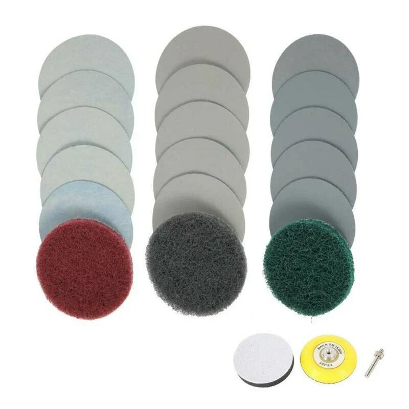 Pad Polishing 21PCS 3inch 75mm Bit Adapters Cleaning for Polisher Drill