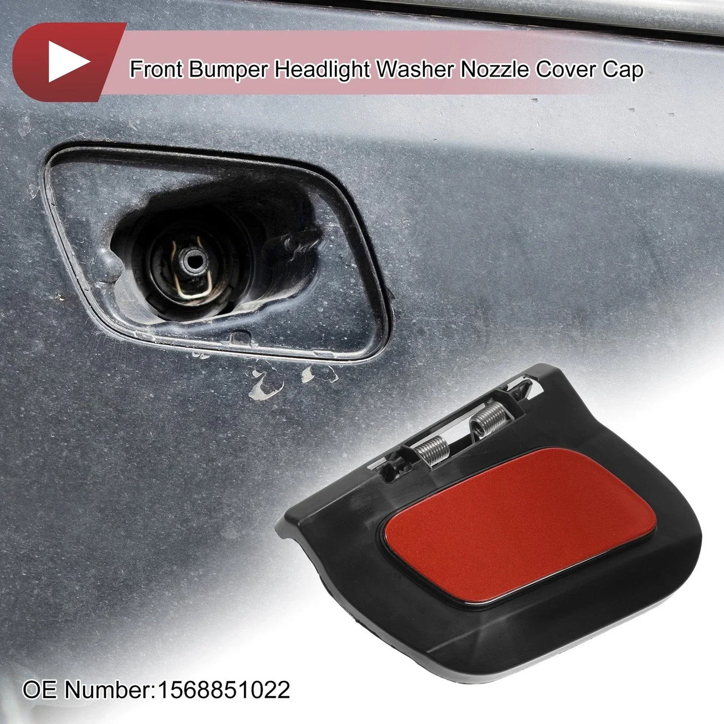 Front Right Washer Nozzle Cover for Mercedes-Benz GLA45 AMG 2015-2019 Red