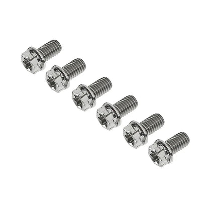 6pcs M10x10mm Titanium Torx Head Flange Screws for Motorcycle Bike