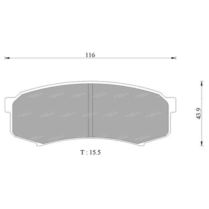 Rear Disc Brake Pad Set for Toyota Landcruiser Prado (1990–2018)