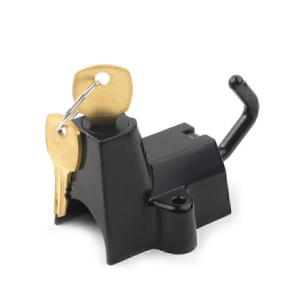 Black Motorcycle Helmet Lock for Harley-Davidson Softail, Road King, FatBoy