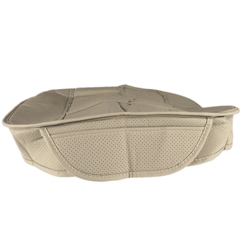 Beige PU Car Front Seat Mat Cushion