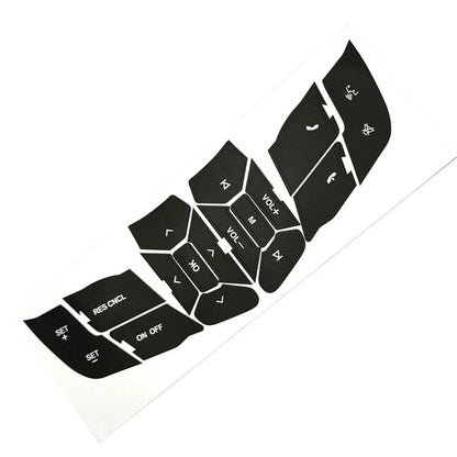 Steering Wheel Button Repair Decals Stickers for Mustang (2015–2018)