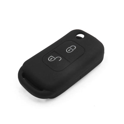 Black Silicone Key Fob Cover Case for Mercedes Benz 124 126 W140 (1980-1995)