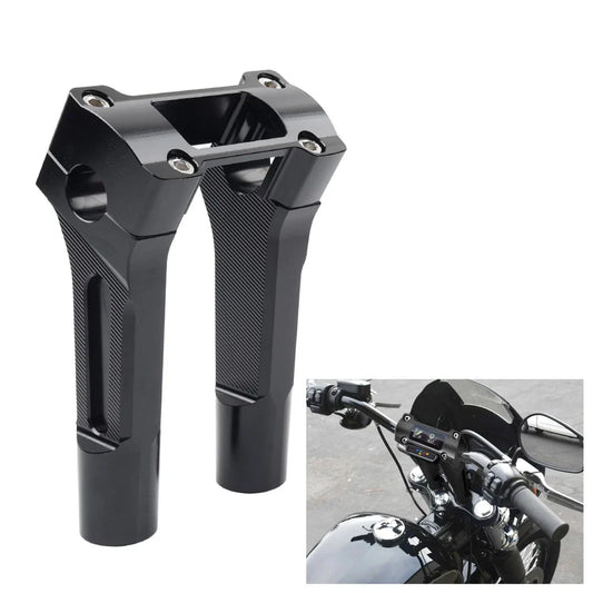 Black 6'' Pullback Handlebar Riser for Harley Dyna M8 Softail Street Bob (2018-2021)