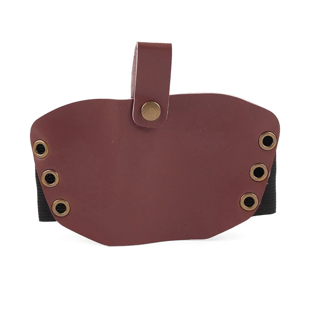 Leather Shifter Cover Boot for Motorcycle Gear Pedal - Wine Red