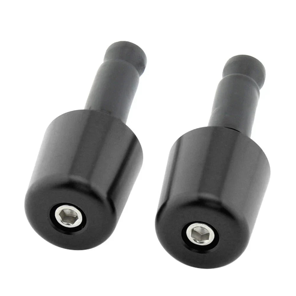 1.5" Black Handlebar Grips & End Caps for Universal Motorcycle