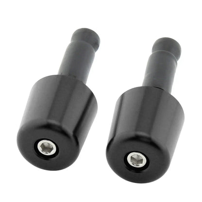 1.5" Black Handlebar Grips & End Caps for Universal Motorcycle