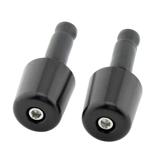 1.5" Black Handlebar Grips & End Caps for Universal Motorcycle