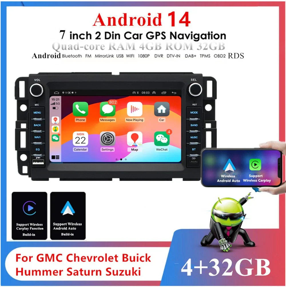 7'' Car Stereo Radio GPS WIFI for Chevrolet Silverado/Suburban/Tahoe (2007-2014)