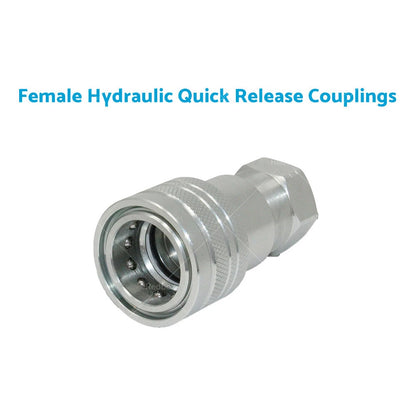 1/2" BSP Hydraulic ISO Poppet Quick Release Couplings for Tractor