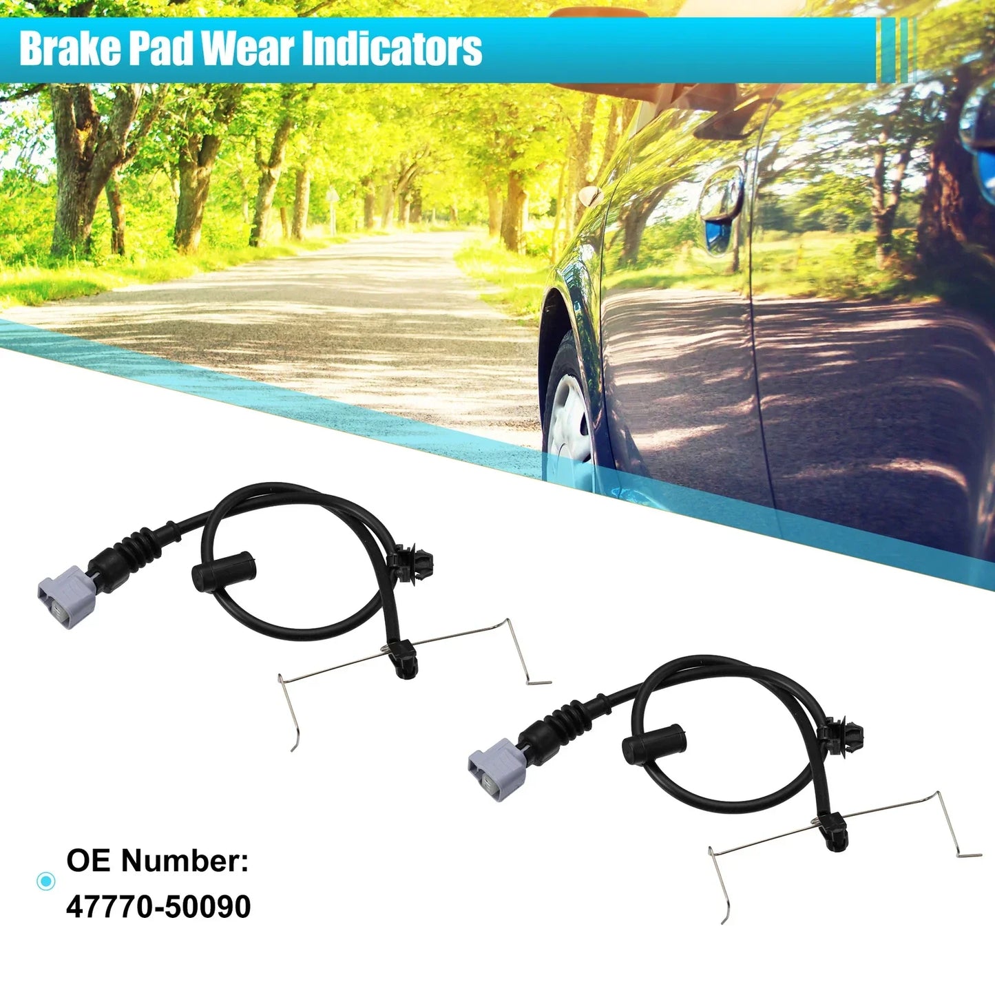 2 x Front Brake Pad Wear Sensors for Lexus LS460, LS600h (2007-2016)