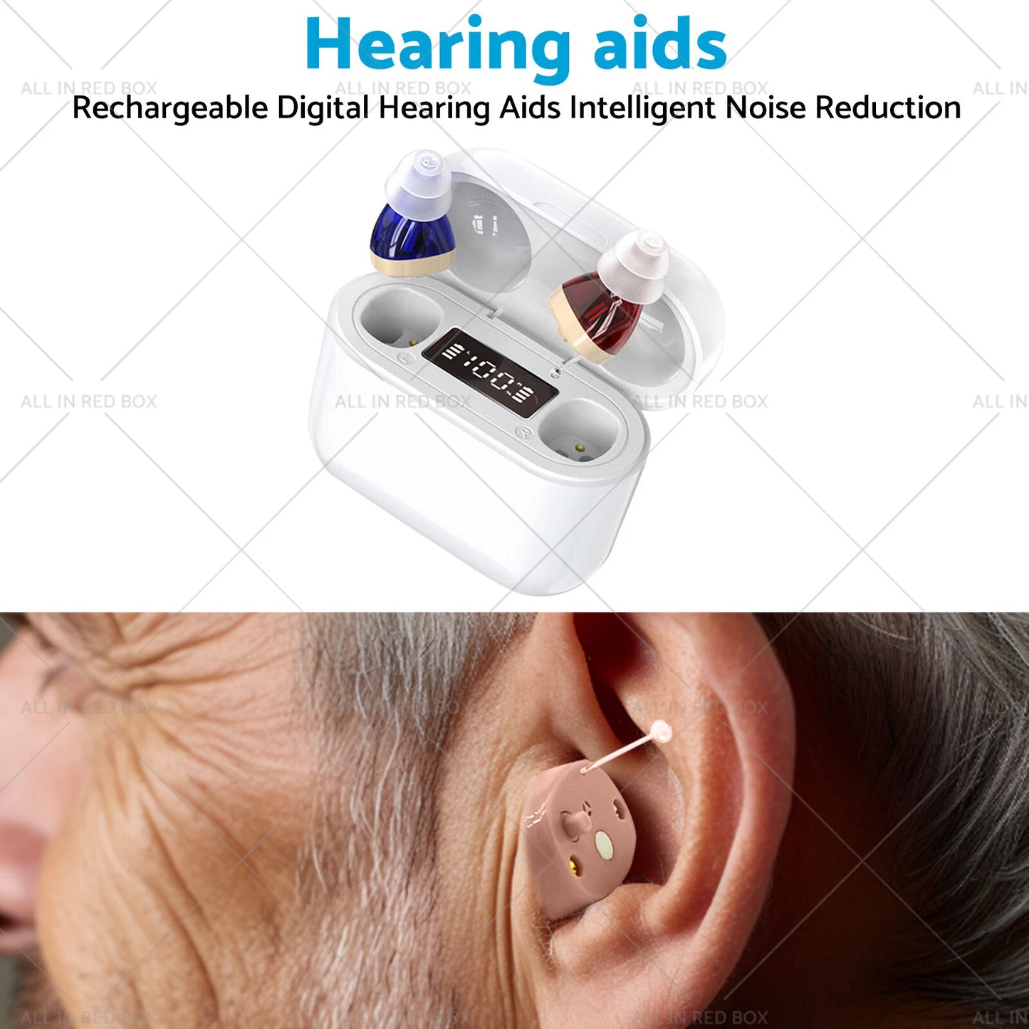 Rechargeable Digital Hearing Aids with Noise Reduction for AU