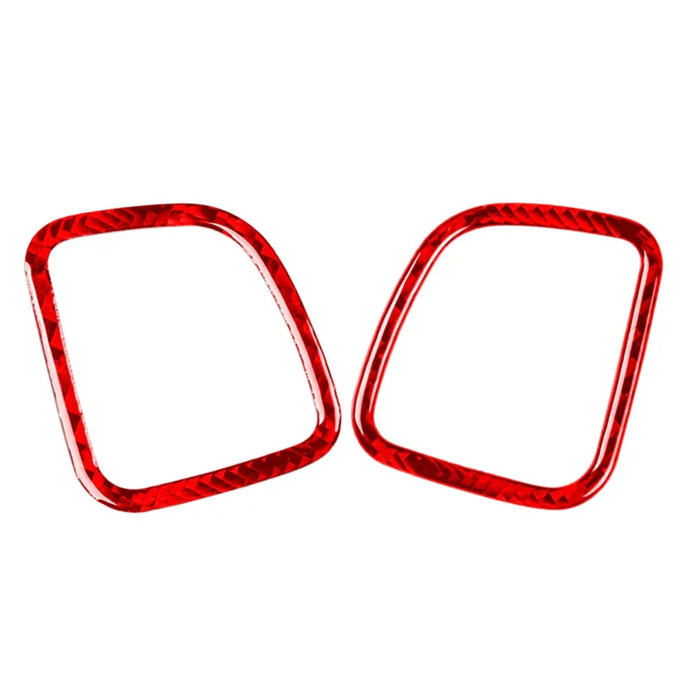 Carbon Fiber Red Interior Dashboard Air Vent Cover Trim for Cadillac CTS (2008-2013)