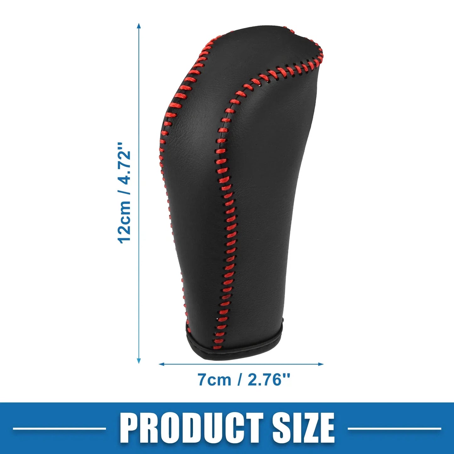 Gear Shift Lever Cover for Honda Fit (2014-2018) - Interior with Red Stitches