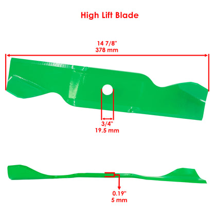 Deck Blades with Nuts Replacement for Cub Cadet 300 321 336 446 (2010–2018)
