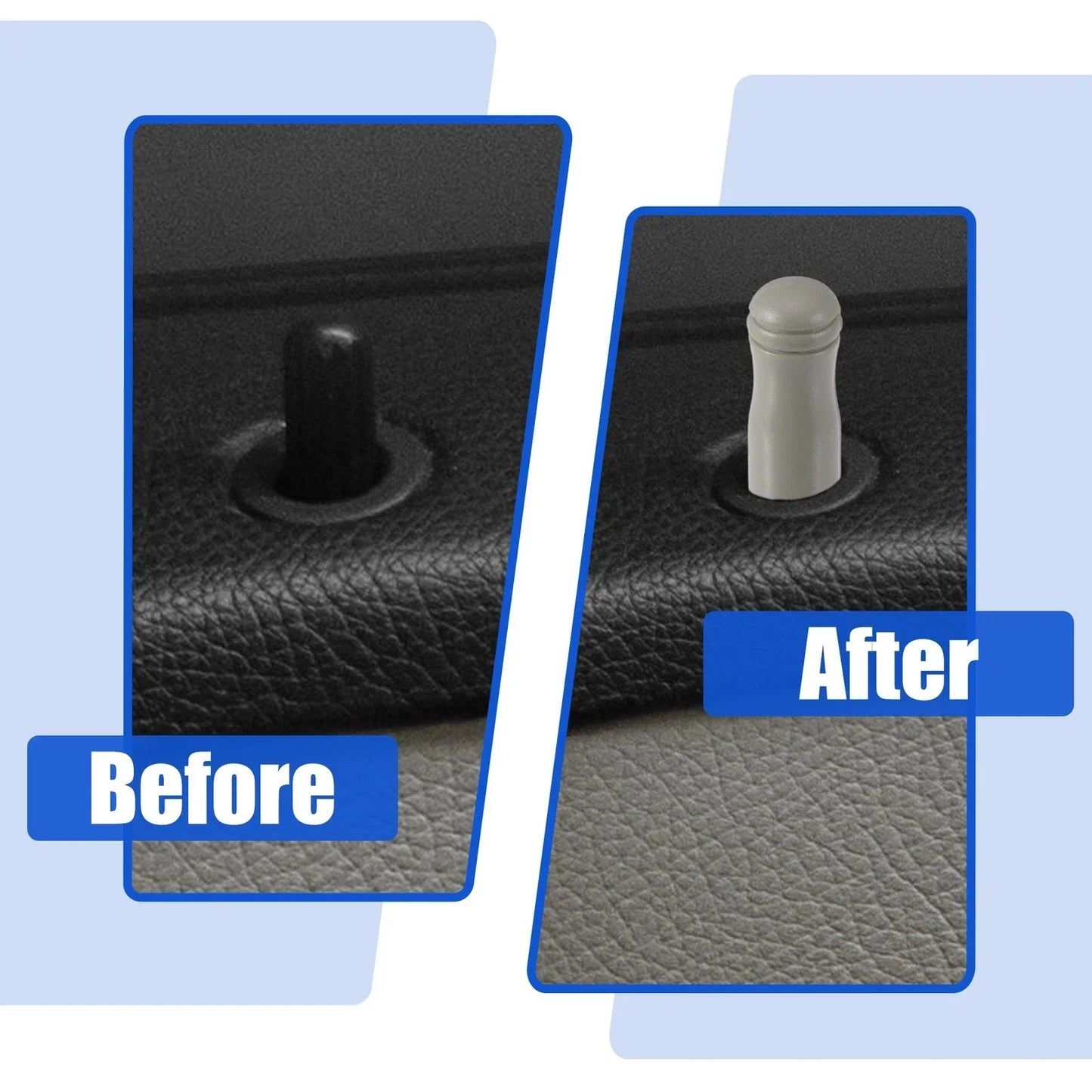 2 x Car Door Lock Rod Knobs Gray for Honda Civic (1996-2000)