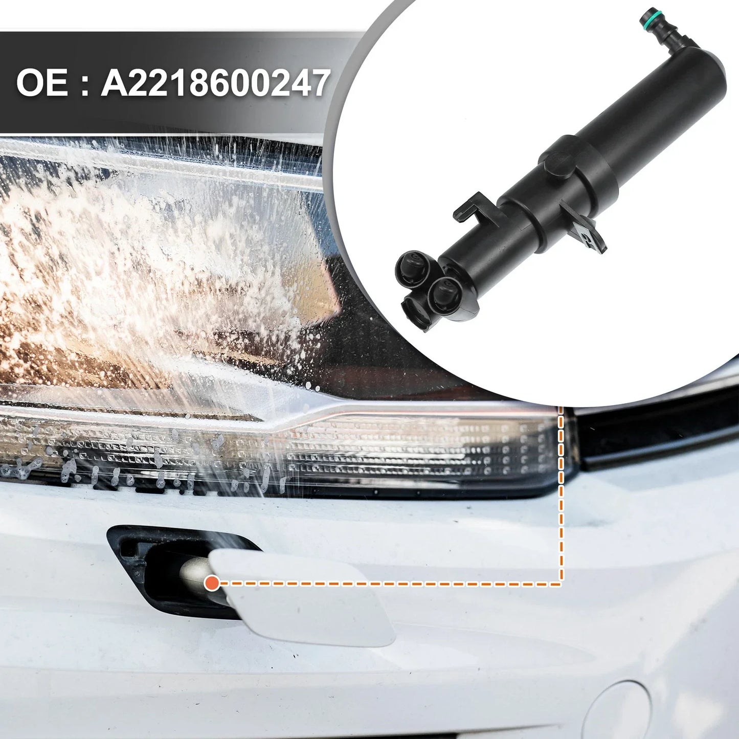 Front Right Auto Headlight Washer Nozzle for Mercedes-Benz CL 550 (2007-2014)