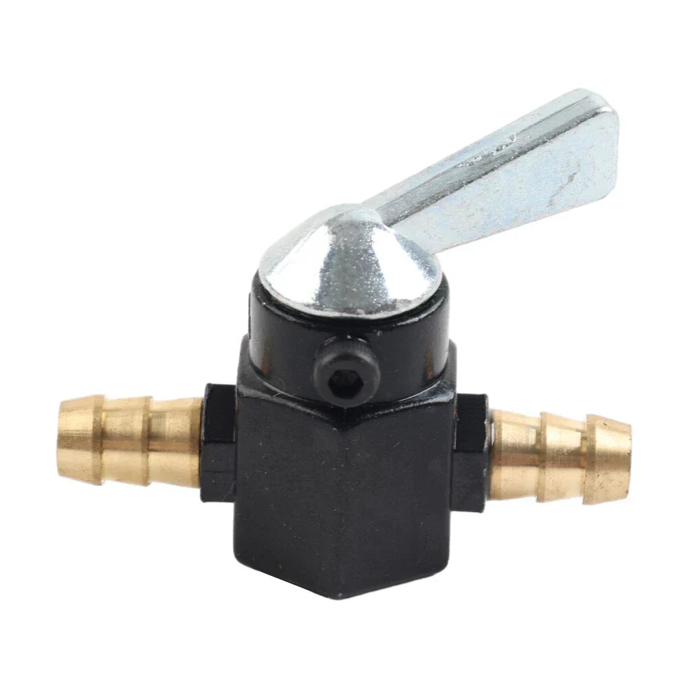 8mm On-Off Fuel Tap Gas Valve Petcock for Motorcycle Inline Black