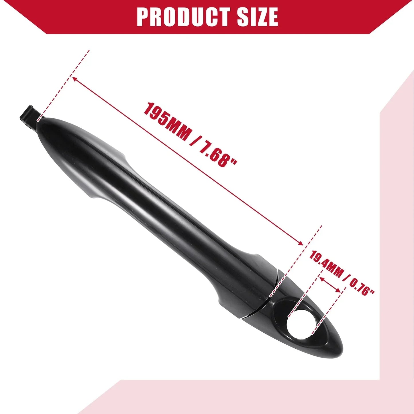 Door Handle Set for Hyundai Accent (2010-2017) - Front & Rear Replacement