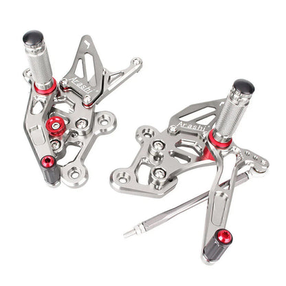 Steel Gray Rearset Footpegs for Suzuki GSR750 (2011-2016)